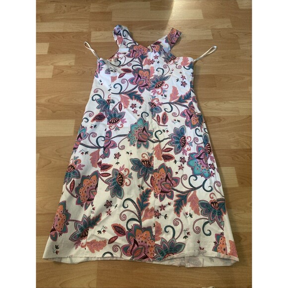 NINE WEST Size 4 Jacobean Floral Fully Lined Shift  Dress w/Pockets - Picture 7 of 11